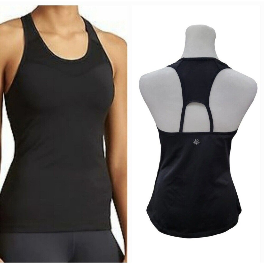 Athleta Women’s Spiral Support Race back Tank Top Black Size XL